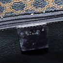 CELINE Macadam Canvas Shoulder Bag PVC Leather Black Gold Auth 150035-18