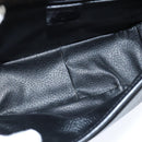 CELINE Macadam Canvas Shoulder Bag PVC Leather Black Gold Auth 150035-11