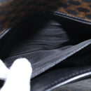 CELINE Macadam Canvas Shoulder Bag PVC Leather Black Gold Auth 150035-22