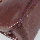 LOUIS VUITTON Monogram Vernis Reade PM Hand Bag Viole M91089 LV Auth 150037-16