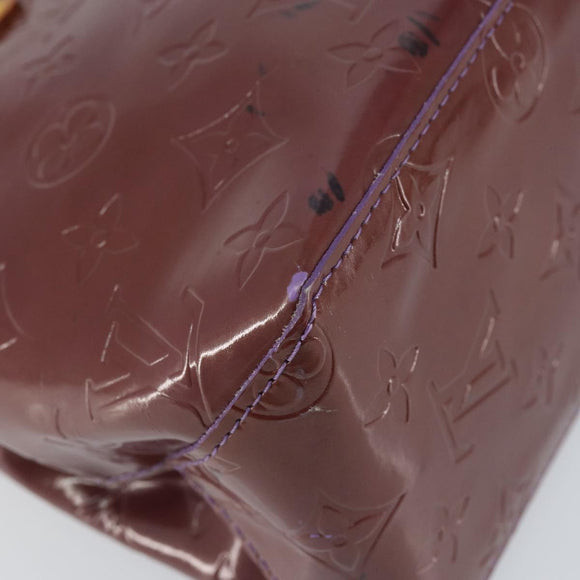 LOUIS VUITTON Monogram Vernis Reade PM Hand Bag Viole M91089 LV Auth 150037