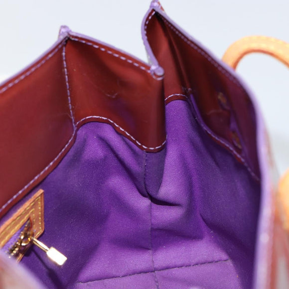 LOUIS VUITTON Monogram Vernis Reade PM Hand Bag Viole M91089 LV Auth 150037