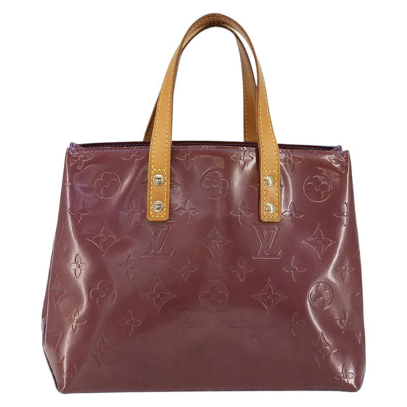 LOUIS VUITTON Monogram Vernis Reade PM Hand Bag Viole M91089 LV Auth 150037