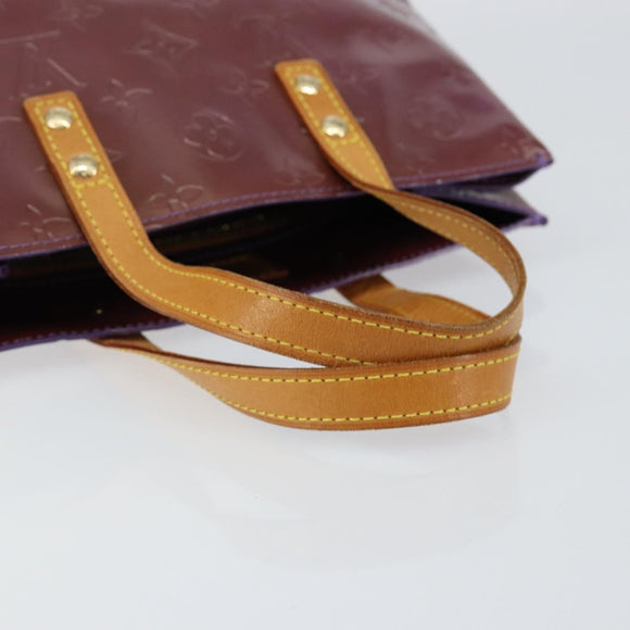 LOUIS VUITTON Monogram Vernis Reade PM Hand Bag Viole M91089 LV Auth 150037