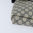 GUCCI GG Supreme Shoulder Bag PVC Navy Silver 223666 Auth 150039-14