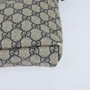 GUCCI GG Supreme Shoulder Bag PVC Navy Silver 223666 Auth 150039-15