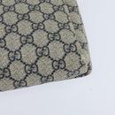 GUCCI GG Supreme Shoulder Bag PVC Navy Silver 223666 Auth 150039-16