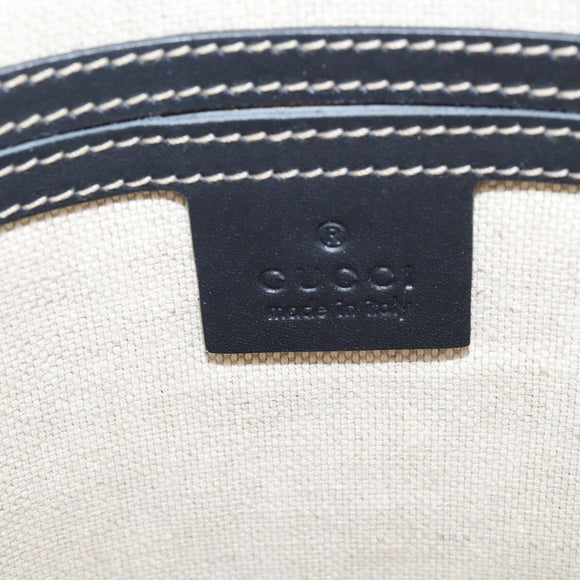 GUCCI GG Supreme Shoulder Bag PVC Navy Silver 223666 Auth 150039