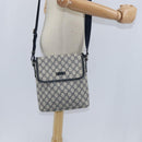 GUCCI GG Supreme Shoulder Bag PVC Navy Silver 223666 Auth 150039-22