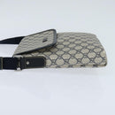 GUCCI GG Supreme Shoulder Bag PVC Navy Silver 223666 Auth 150039-3