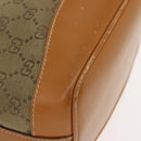 GUCCI GG Canvas Shoulder Bag Beige Gold Auth 150040-9