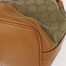 GUCCI GG Canvas Shoulder Bag Beige Gold Auth 150040-16