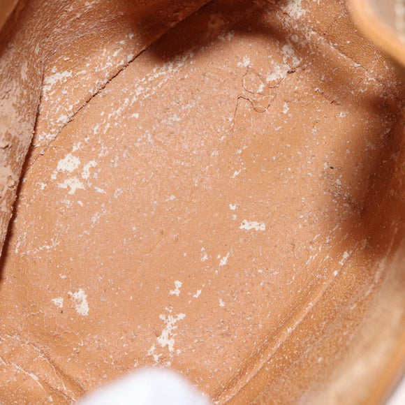 GUCCI GG Canvas Shoulder Bag Beige Gold Auth 150040