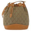 GUCCI GG Canvas Shoulder Bag Beige Gold Auth 150040-13
