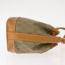 GUCCI GG Canvas Shoulder Bag Beige Gold Auth 150040-3