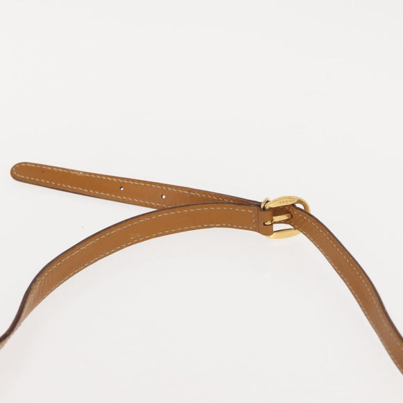 GUCCI GG Canvas Shoulder Bag Beige Gold Auth 150040