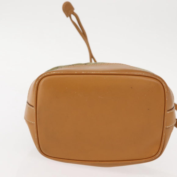 GUCCI GG Canvas Shoulder Bag Beige Gold Auth 150040