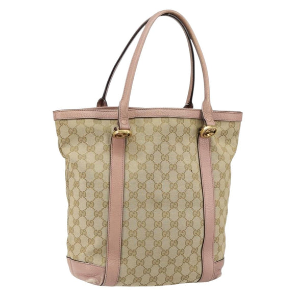 GUCCI GG Canvas Miss GG Tote Bag Beige Gold 342591 Auth 150041