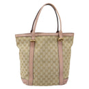 GUCCI GG Canvas Miss GG Tote Bag Beige Gold 342591 Auth 150041-13