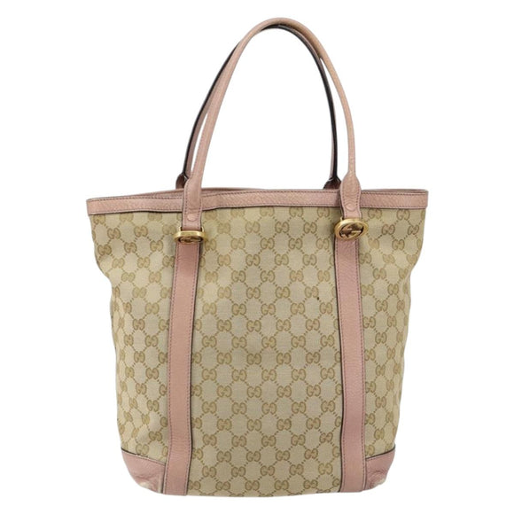 GUCCI GG Canvas Miss GG Tote Bag Beige Gold 342591 Auth 150041