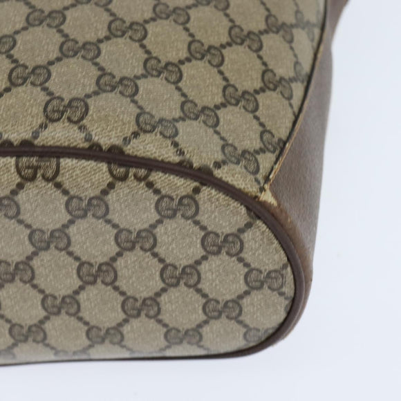 GUCCI GG Supreme Web Sherry Line Shoulder Bag PVC Beige 89 02 081 Auth 150042