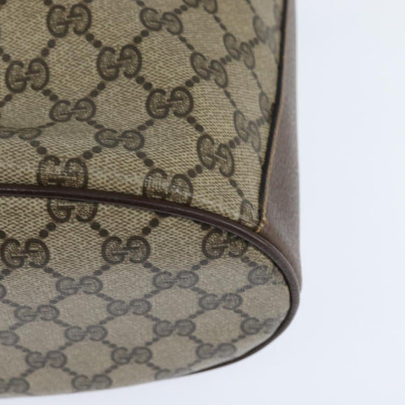 GUCCI GG Supreme Web Sherry Line Shoulder Bag PVC Beige 89 02 081 Auth 150042