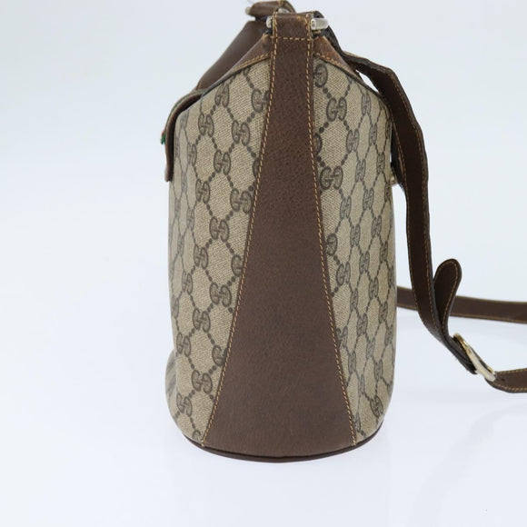 GUCCI GG Supreme Web Sherry Line Shoulder Bag PVC Beige 89 02 081 Auth 150042