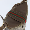 GUCCI GG Supreme Web Sherry Line Shoulder Bag PVC Beige 89 02 081 Auth 150042-6