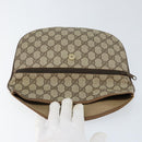 GUCCI GG Supreme Clutch Bag PVC Beige Gold 89 02 503 Auth 150043-8
