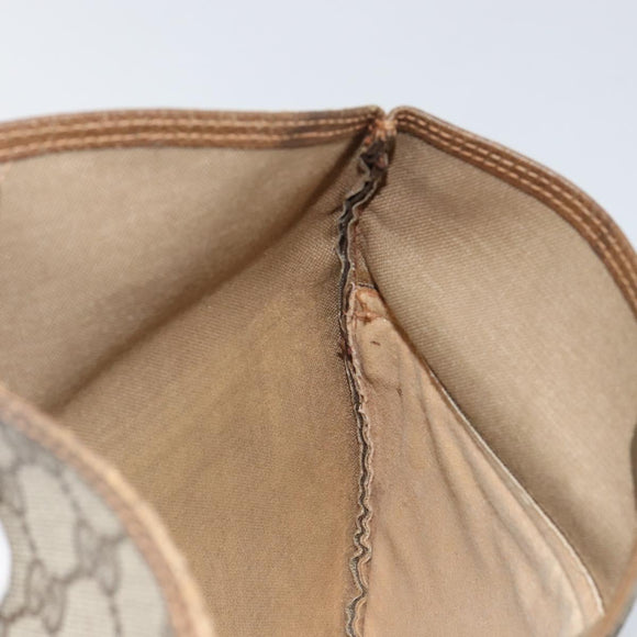 GUCCI GG Supreme Clutch Bag PVC Beige Gold 89 02 503 Auth 150043