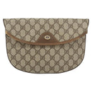 GUCCI GG Supreme Clutch Bag PVC Beige Gold 89 02 503 Auth 150043-13