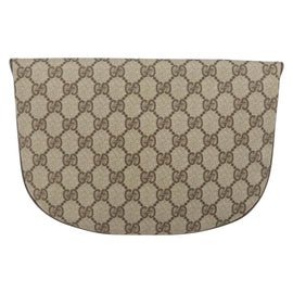 GUCCI GG Supreme Clutch Bag PVC Beige Gold 89 02 503 Auth 150043 - 0
