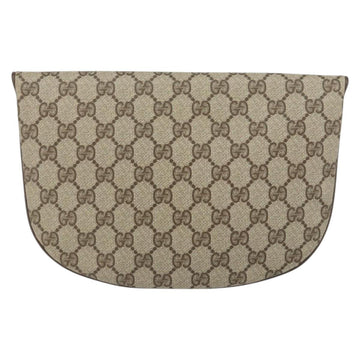 GUCCI GG Supreme Clutch Bag PVC Beige Gold 89 02 503 Auth 150043 - 0