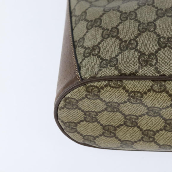 GUCCI GG Supreme Web Sherry Line Shoulder Bag PVC Beige 41 02 034 Auth 150046