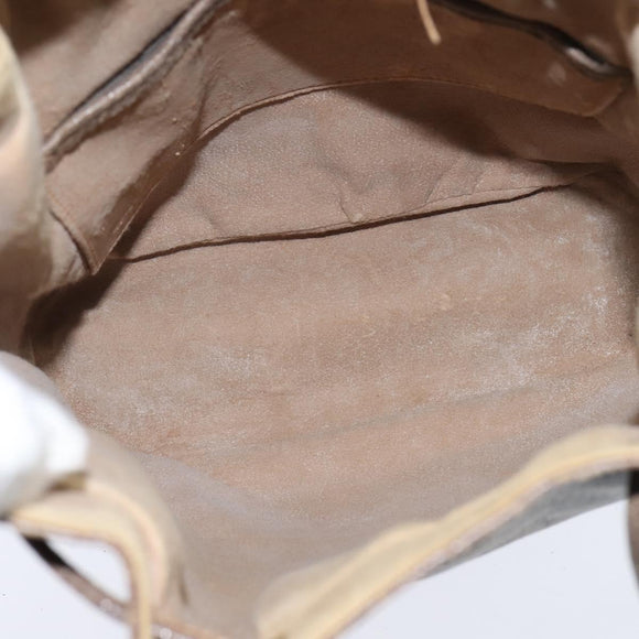 GUCCI GG Supreme Web Sherry Line Shoulder Bag PVC Beige 41 02 034 Auth 150046