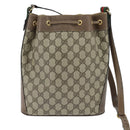 GUCCI GG Supreme Web Sherry Line Shoulder Bag PVC Beige 41 02 034 Auth 150046-2