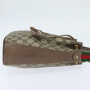 GUCCI GG Supreme Web Sherry Line Shoulder Bag PVC Beige 41 02 034 Auth 150046-4