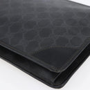 GUCCI GG Supreme Clutch Bag PVC Black 97 01 029 Auth 150048-15