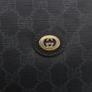 GUCCI GG Supreme Clutch Bag PVC Black 97 01 029 Auth 150048-17