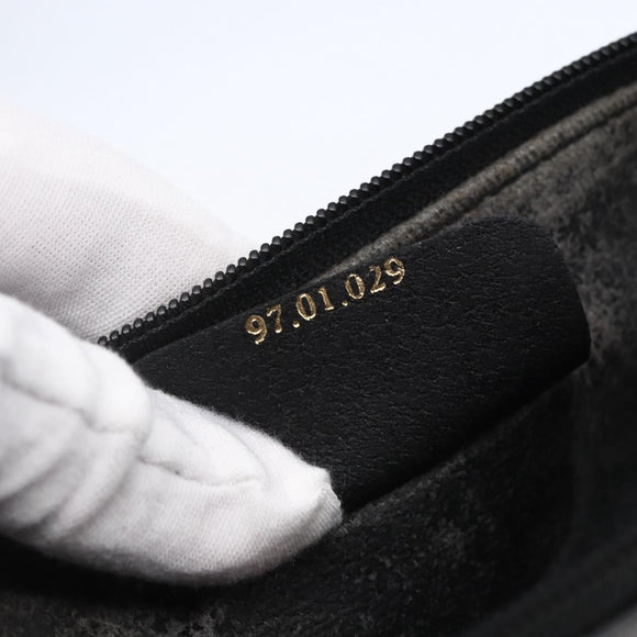 GUCCI GG Supreme Clutch Bag PVC Black 97 01 029 Auth 150048