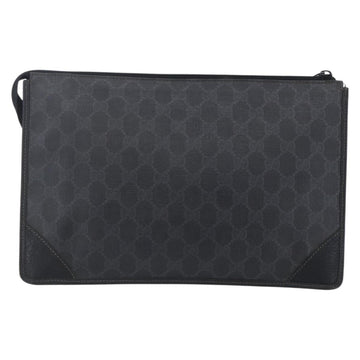 GUCCI GG Supreme Clutch Bag PVC Black 97 01 029 Auth 150048 - 0