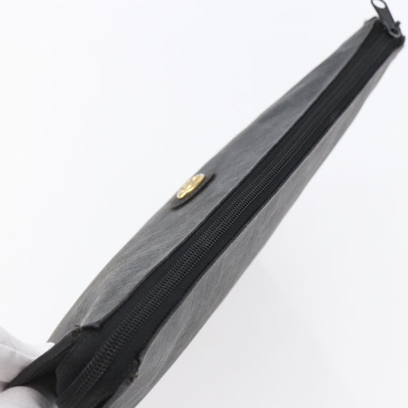 GUCCI GG Supreme Clutch Bag PVC Black 97 01 029 Auth 150048