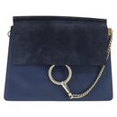 Chloe Fay Clutch Bag Leather Navy Auth 150049-13