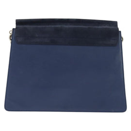 Chloe Fay Clutch Bag Leather Navy Auth 150049 - 0