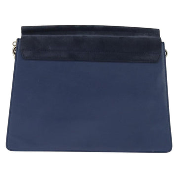 Chloe Fay Clutch Bag Leather Navy Auth 150049 - 0