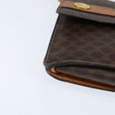 CELINE Macadam Canvas Shoulder Bag PVC Leather Brown Gold Auth 150050-9