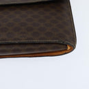 CELINE Macadam Canvas Shoulder Bag PVC Leather Brown Gold Auth 150050-14