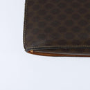 CELINE Macadam Canvas Shoulder Bag PVC Leather Brown Gold Auth 150050-15