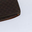 CELINE Macadam Canvas Shoulder Bag PVC Leather Brown Gold Auth 150050-16