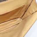 CELINE Macadam Canvas Shoulder Bag PVC Leather Brown Gold Auth 150050-19